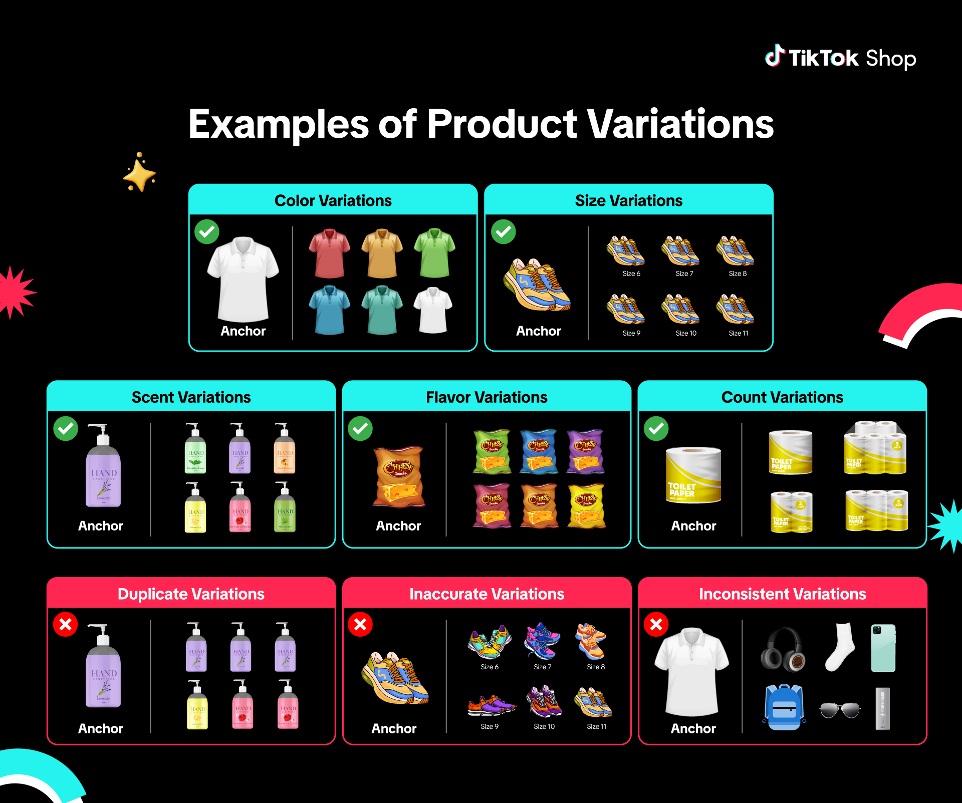 TikTok Shop Product Variations